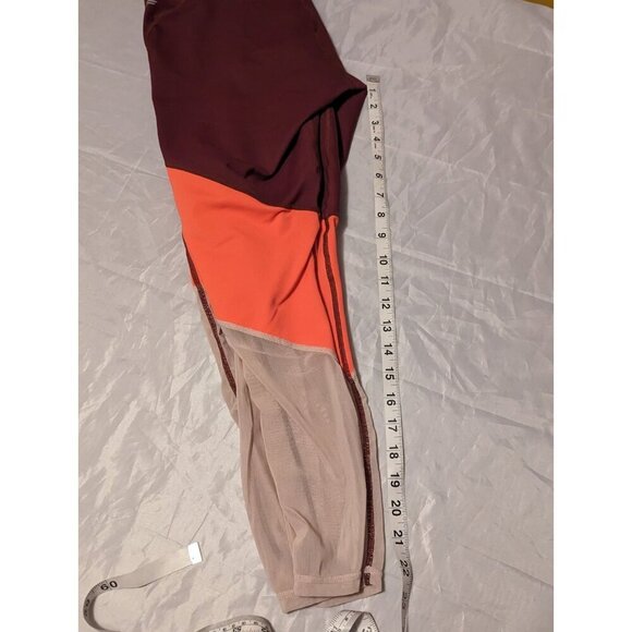 Fabletics Zone High Waisted Legging Large/XL Burgundy Rust Desert Rose Pant - Picture 16 of 16